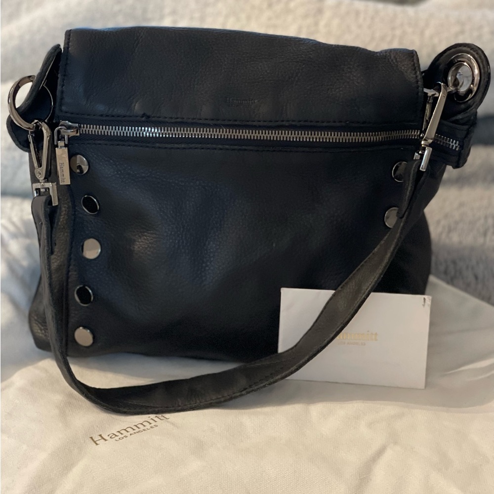 Hammitt Medium Bryant Bag in Black with Gunmetal Accents